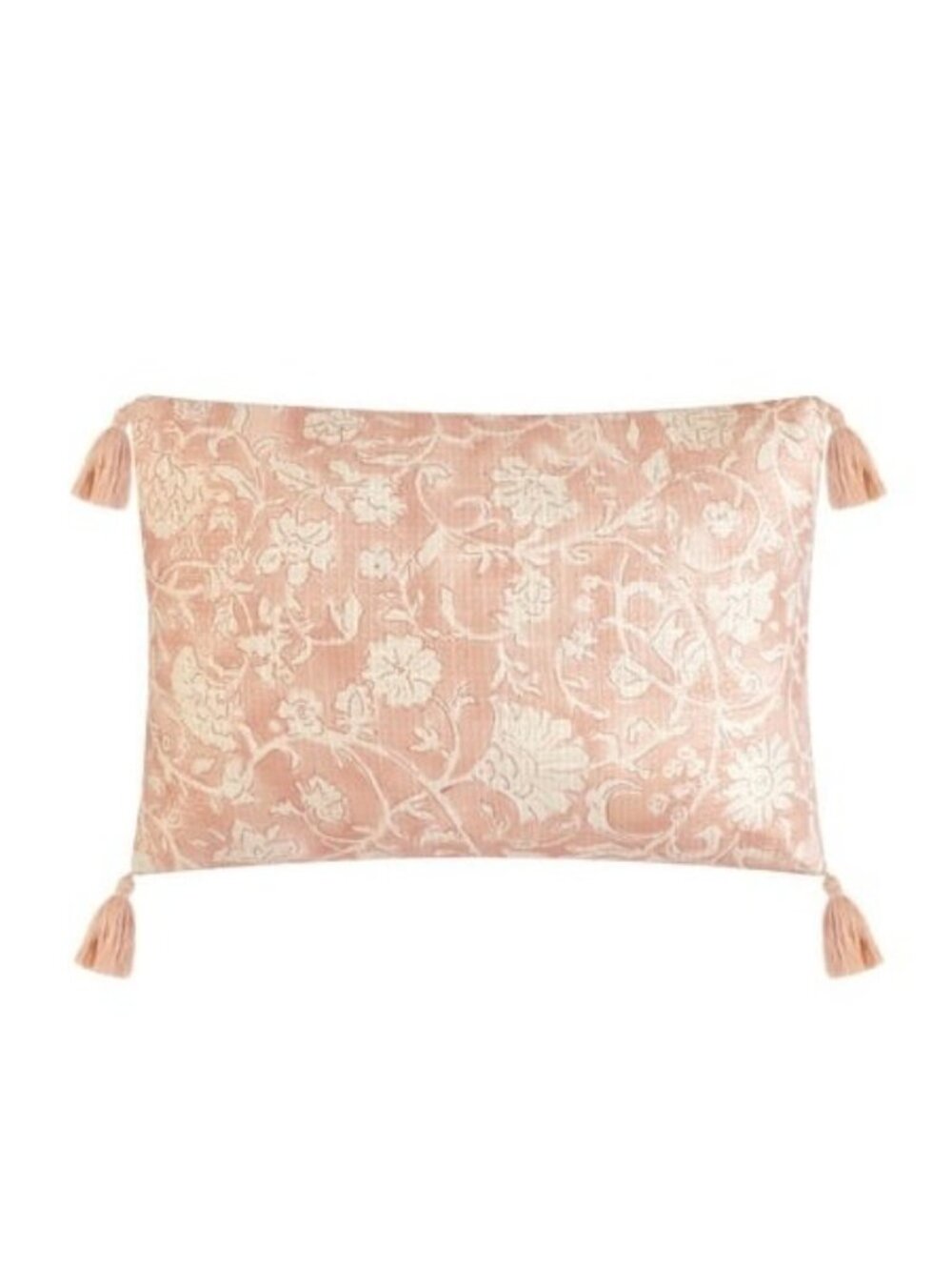 Mainstays Oblong Pink Floral Decorative Pillow 14 X 20